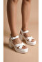 High Side Buckle Cross-Strap Summer Women's Wedge Sandals Shoes - 3