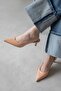 Molly Women's Heeled Patent Leather Shoes Salmon