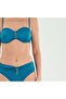 Women's Red/Petrol Accessory Detailed Covered Underwire Strapless Bikini Set - 4