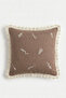 Freya Embroidery Detailed Decorative Throw Pillow Cover 45X45 - 9