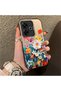 Redmi 13 Compatible Silicone Edge Hard Back Anti-Fall Phone Case Flower Pattern