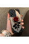 Mi 13t Pro Compatible Silicone Edge Hard Back Anti-Fall Phone Case Rose Pattern