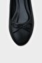 Leather Women's Ballerina Shoes with Bow Buckle, Round Toe, Comfortable Non-Slip Sole - 2