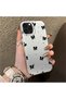 iPhone 13 Pro Max Compatible Silicone Edge Hard Back Anti-Fall Phone Case Small Bow