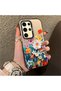 Samsung Galaxy S24 Ultra Compatible Silicone Edge Hard Back Anti-Fall Phone Case Flower Pattern