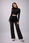 Lace Scuba Fabric Shorts Palazzo Baggy Pants