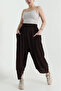 Women's Boucle Shalwar Trousers with Elastic Waistband - 2