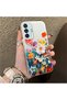 Samsung Galaxy M15 Compatible Silicone Edge Hard Back Anti-Fall Phone Case Flower Pattern