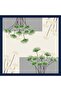 Choose Your Style Navy Blue Ginkgo Scarf / Bandana / Accessory 48X48 cm - 2