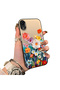iPhone Xr Compatible Silicone Edge Hard Back Anti Fall Phone Case Flower Pattern - 3