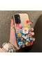 Samsung Galaxy M13 Compatible Silicone Edge Hard Back Anti-Fall Phone Case Flower Pattern