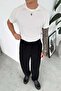 Ecru Textured Knitwear T-Shirt