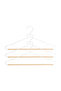 3-Piece Wooden Supported Matte White Color Metal Clothes Hanger, Garment Hanger 19.5X42X0.34 - 6