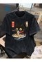 Cute Noodle Cat Printed Unisex Washable Vintage Oversize T-Shirt