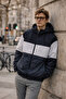 Men's Colorful Trendy Smoked Zippered Raincoat - 4