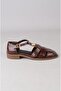 Seç 4168 Genuine Leather Women's Sandals Brown - 3