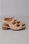 Seç 26108623Y Genuine Leather Heel-Style Women's Sandals (Heel Height: 3 cm) Mink Suede - 3