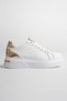 Gold detailed white women's sports shoes tr01ms03e