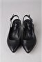 Seç 1211 Genuine Leather Heel Shoes (Heel Height: 5 cm) Black - 2