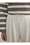 Lcw Modest Beige Soft Touch Women's Sweatpants with Elastic Waist - 3