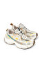 Women's Beige Chunky Sneaker Shoes - 5
