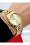 Steel Strap 2 Year Warranty 3 Atm Waterproof Women's Wristwatch + Bracelet Gift - 2