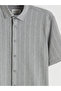 Ozmarka New Season Regular Fit Short Sleeve Striped Men's Shirt - 3