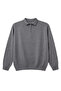 Men's Large Size Smoked Polo Collar Zippered Textured Knit Sweater 3Xl-4Xl-5Xl-6Xl - 4