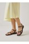 Bon Women's Summer Sandals with Gold Buckle on the Toe - 2