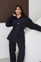 Premium Rhinestone Collection Series Pocket Detail Belted Denim Jacket and Jeans Set - 5