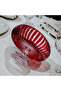 Stria Handcrafted Cut Crystal Glass Pedestal Presentation Bowl - 28 cm - 2