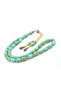 Capsule Cut Multicolor Turquoise Beirut Amber Prayer Beads - 2
