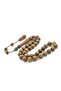 Systematicly Cut Starling Wood Beads in Large Size Brown Rosewood Wood. - 4