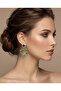 Za earrings with green stone