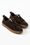 Terra Brown Suede Genuine Leather Sports Shoes - 2