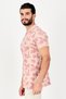 Men Regular Fit Short Sleeve Floral Print Polo Shirt, Dusty Pink - 2