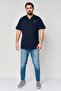 Men Regular Fit Embroidered Logo Short Sleeve Polo Shirt, Navy - 2