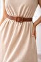 Women's Tan Faux Leather Waist Belt