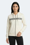 Knotty I Women's Hooded Pocket Sweatshirt in Ecru