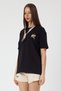 Cotton Relaxed Fit T-Shirt with Embroidery and Shawl Detail # 8364 - 2