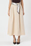 Long High Waist Comfortable Fit Skirt with Shawl Detail # 8447 - 4