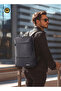 Para John Modbloc 16” Laptop Backpack PVC Leather Business Office Bag Black - 7