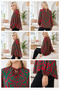 Plus Size Loose Tunic – Floral Pattern, Tie at the Neck, Stylish & Comfortable Breathable Fabric - 4