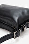 Capella Women's Baguette Bag Real Leather Black - 3