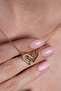 Women's Double Link Brand Necklace / Gold - 2