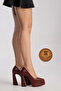 Genuine Leather Claret Red Leather Double Platform Special Design High Heeled Women's Shoes Rigelde - 7