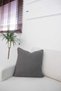 2-Piece Linen Look Cushion Cover with Zipper Modern Decorative Pillowcase Anthracite - 3
