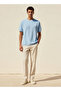 Men Regular Fit Crew Neck Short Sleeves Popcorn Textured T-shirt - 3