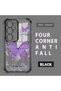 Samsung Galaxy S25 Ultra Compatible Camera Protected Transparent Soft Silicone Phone Case Butterfly Pattern