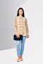 Women Spread Collar Long Sleeves Plaid Shirt, Multicolor - 2